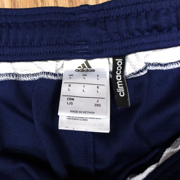 ADIDAS CLIMACOOL Mens POLYESTER ATHLETIC PANTS NAVY & WHITE Sz LARGE, L - Picture 5 of 6